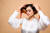 Rust Silk-Blend Satin Under scarf - Modest Clothing For Women | Armario Modesto