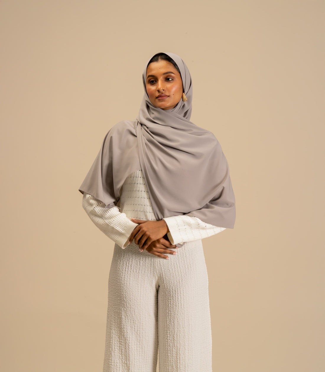 Grey Premium Chiffon Scarf - Modest Clothing For Women | Armario Modesto