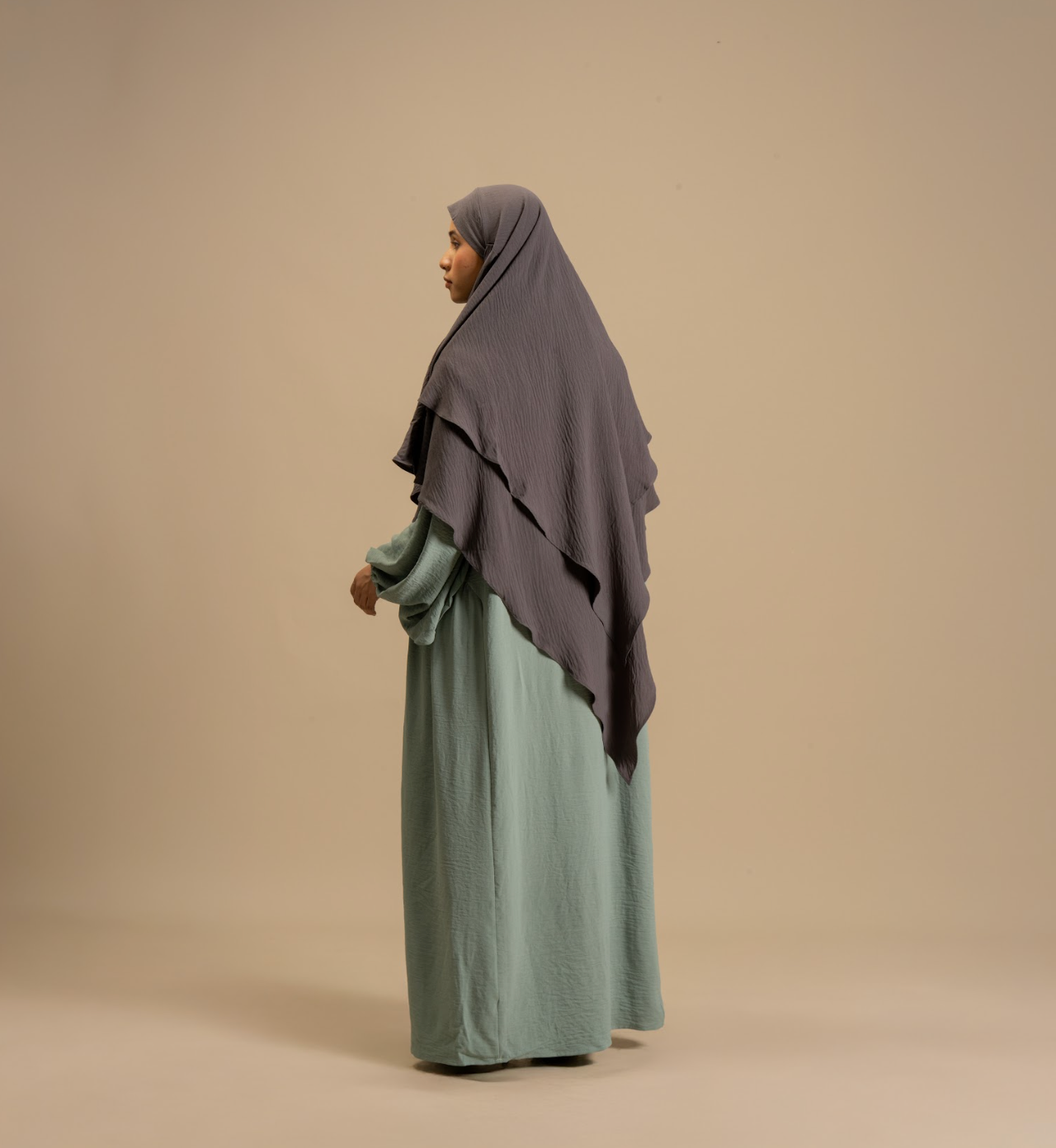 Modest clothing for women – Olive Khimar abaya set with khimar hijab