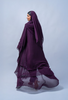 Shop modest wear dresses online – Luna Abaya with khimar hijab pairing