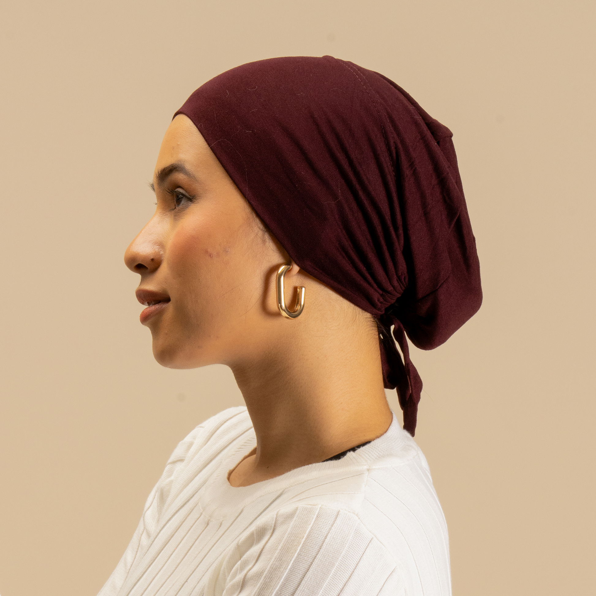 Maroon Classic Under scarf - modest ladies dresses