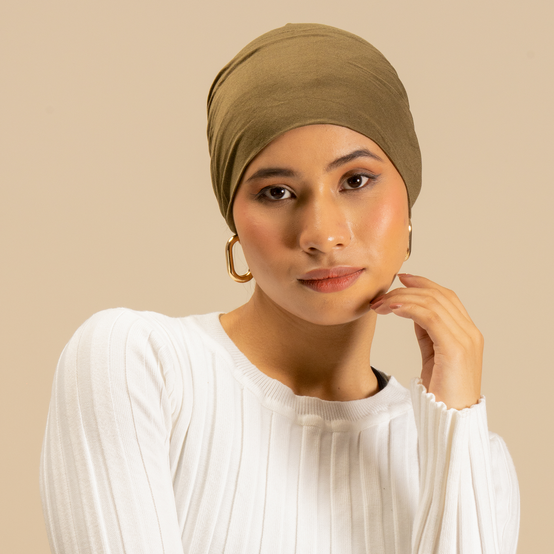 Olive Classic Under scarf - modest ladies dresses | Armario Modesto