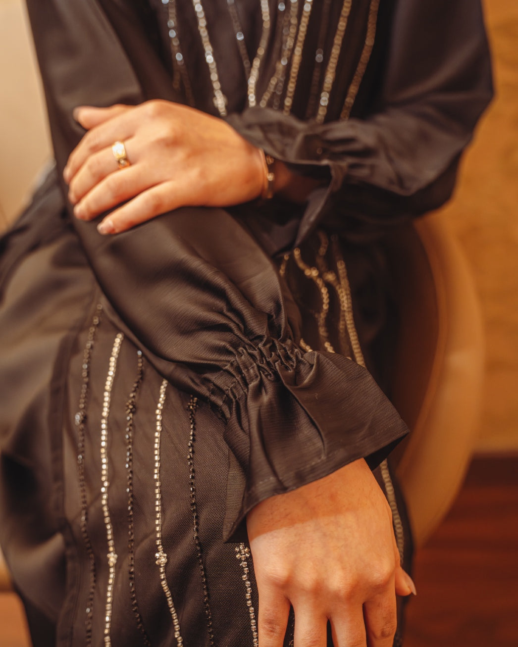 Laila – Net 3 Piece Abaya