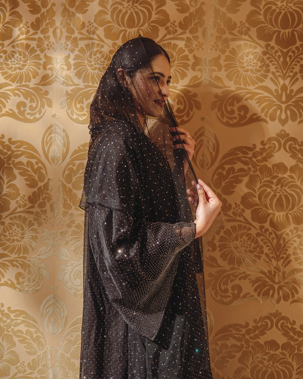 Jewels – Embellished Net Abaya