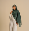 Pine Green Organza Hijab - Modest Wear For Women | Armario Modesto