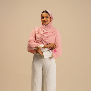Powder Pink Premium Chiffon Scarf - Modest Clothing For Women | Armario Modesto