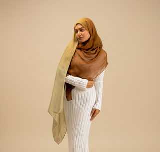 Sage Brown Ombré printed-modal-scarf-modest-clothing-for-women