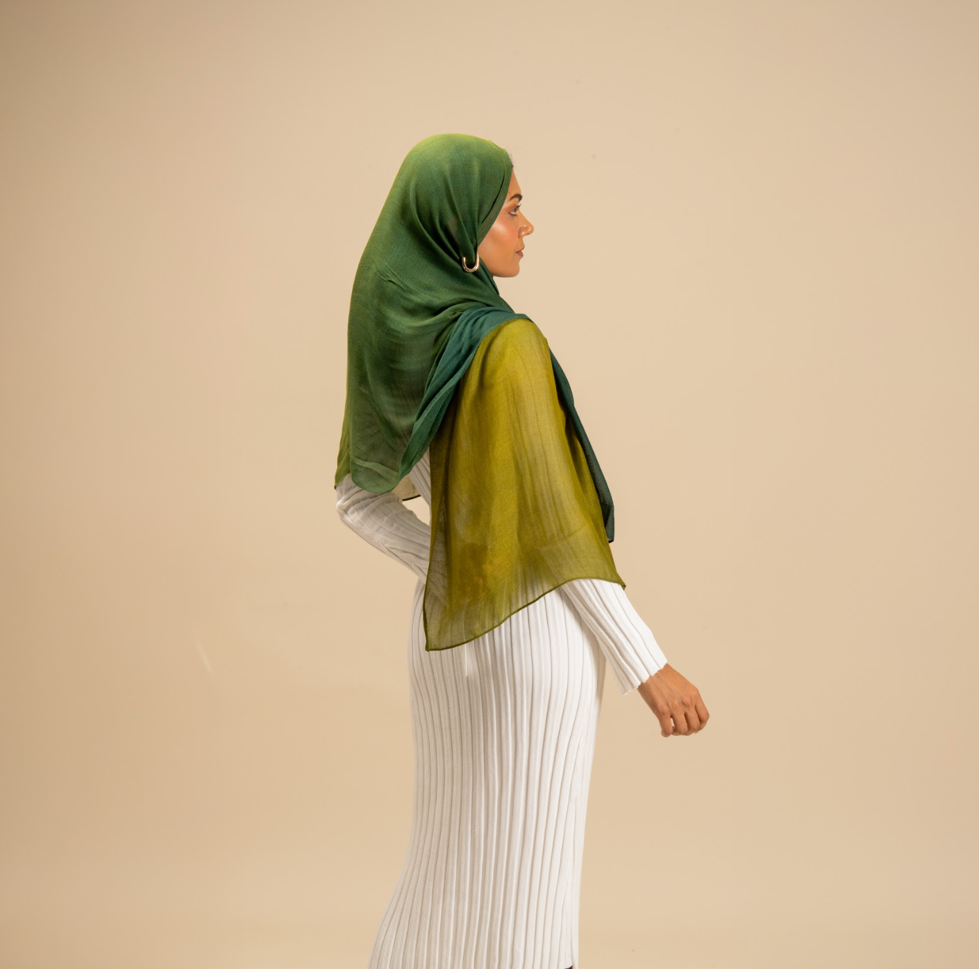 Forest Green Ombré Modal Scarf - Modest Clothing For Women | Armario Modesto