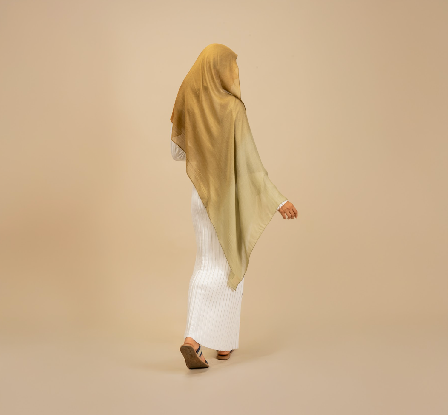 Sage Brown Ombré printed-modal-scarf-modest-clothing-for-women