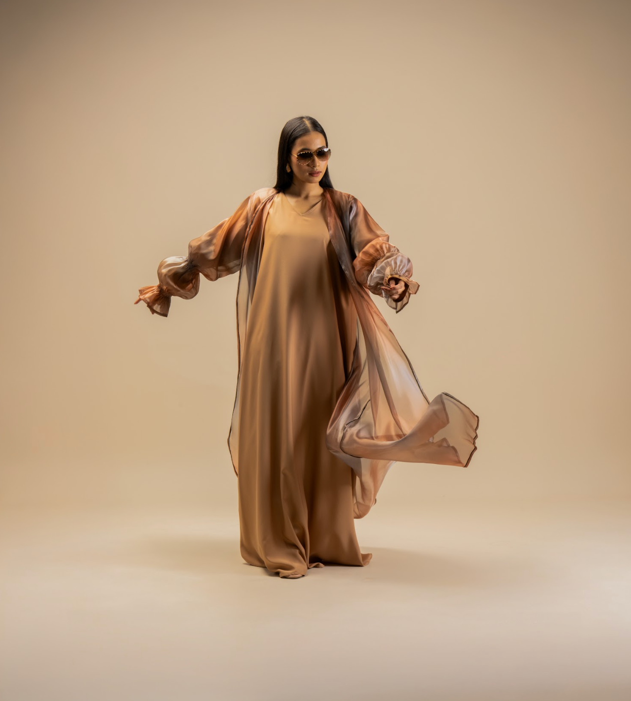 Shop abaya designs online India – Stella Abaya full look