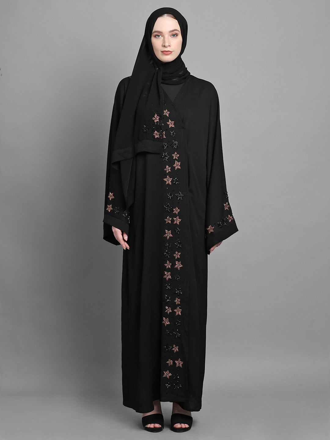 Mehandi Night Abaya-Black Color-Armario Modesto