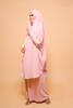 Full-length Bubblegum Jilbab styled for modest fashion
