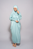 Luxury abaya Mint Jilbab paired with cotton hijab