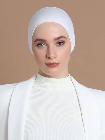 White Classic Under scarf - Modest Clothing For Women | Armario Modesto