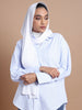 White Crinkle Hijab - Modest Clothing For Women | Armario Modesto , Burka clothes