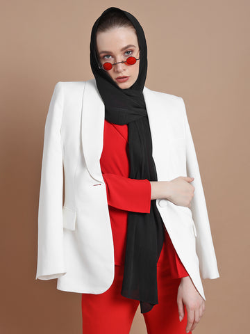 Pitch Black Crinkle Hijab - Modest Clothing For Women | Armario Modesto